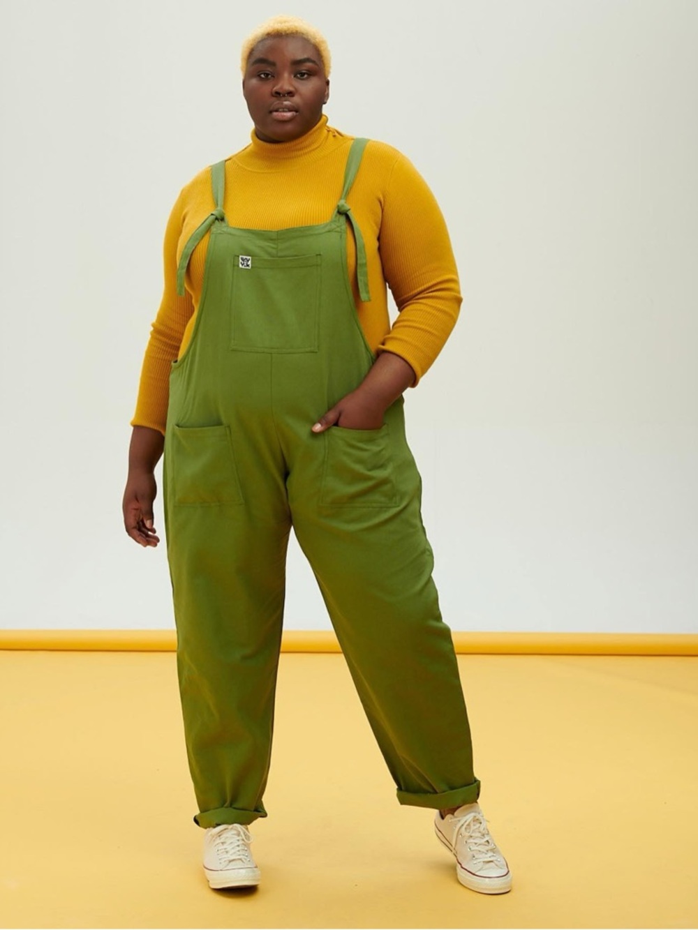 Lucy & Yak Original Umi Dungaree Olive Green UK 14 / US 10 EUC